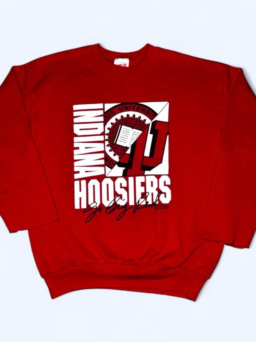 Vintage Indiana Hoosiers Crewneck Sweatshirt Large IU University RAM Graphics
